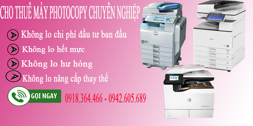 Cho thuê máy Photocopy chính hãng và giá rẻ tại TPHCM