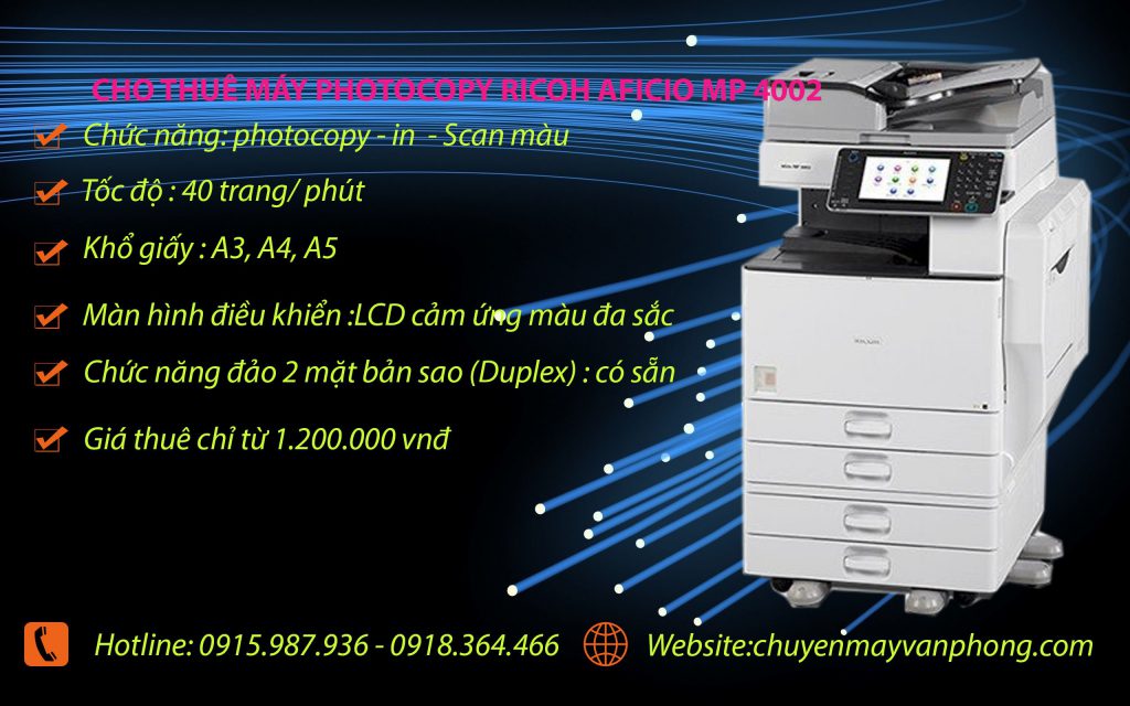 CHO THUÊ MÁY PHOTOCOPY UY TÍN TẠI QUẬN 12