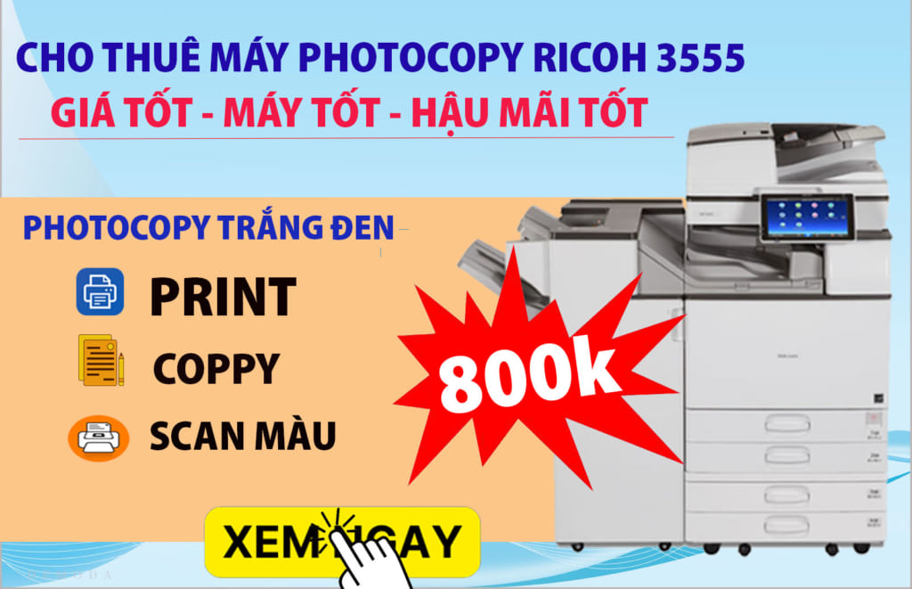 Cho Thuê Máy PHOTOCOPY ở Phú Nhuận 30k/ ngày