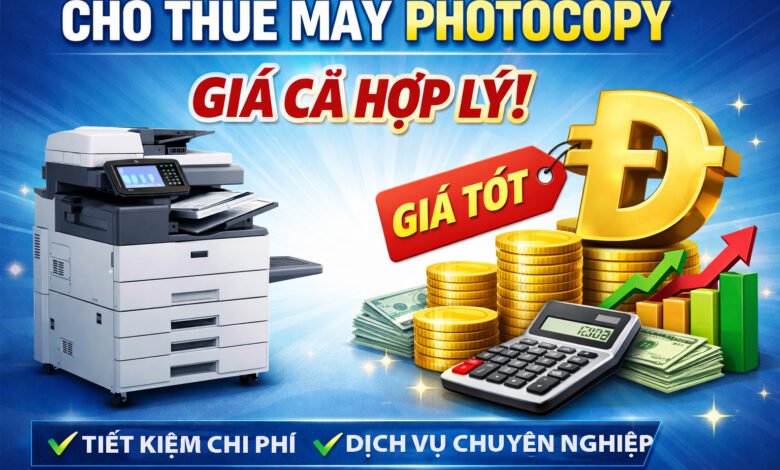 Cho thuê máy photocopy A3 trắng đen Vship II