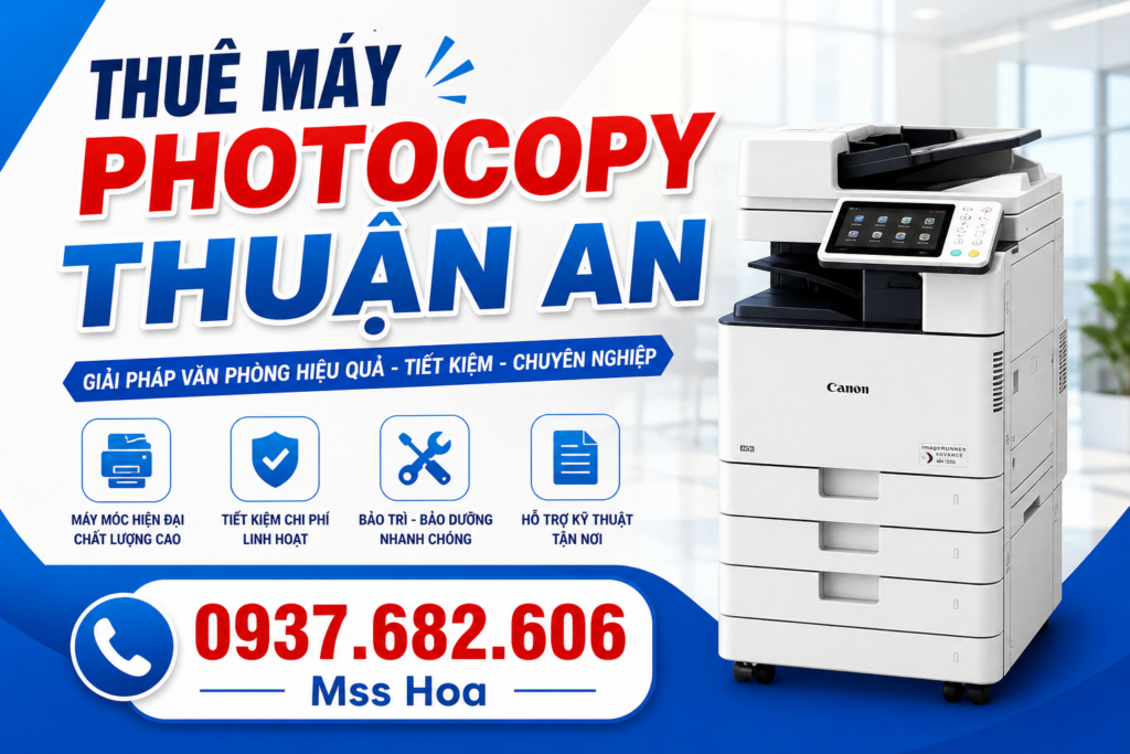 Thuê máy photo thủ dầu một