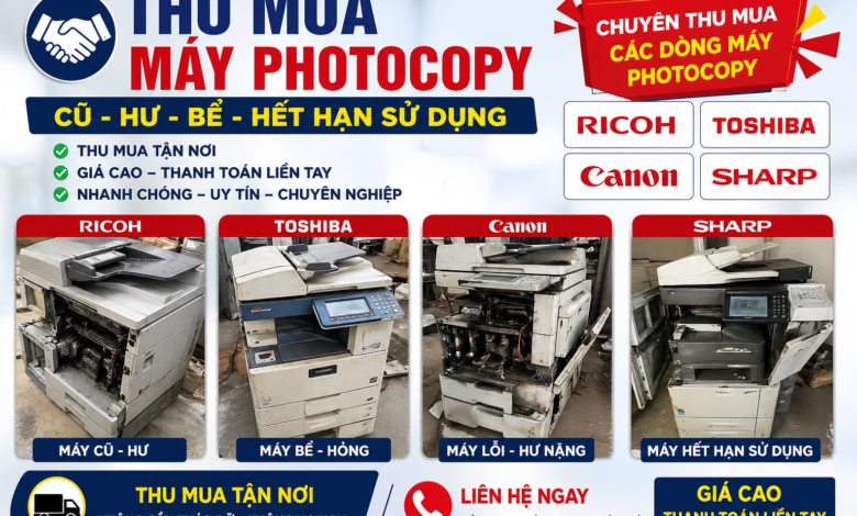Thu mua máy photocopy cũ Bình Chánh giá cao