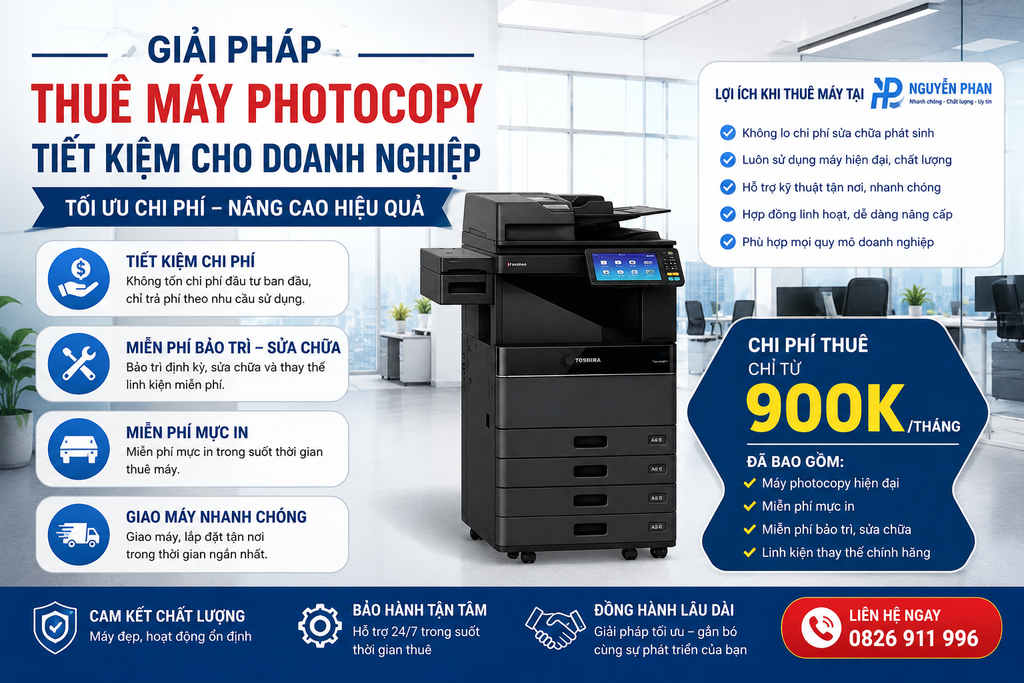 Địa điểm cho thuê máy photocopy Tân Uyên