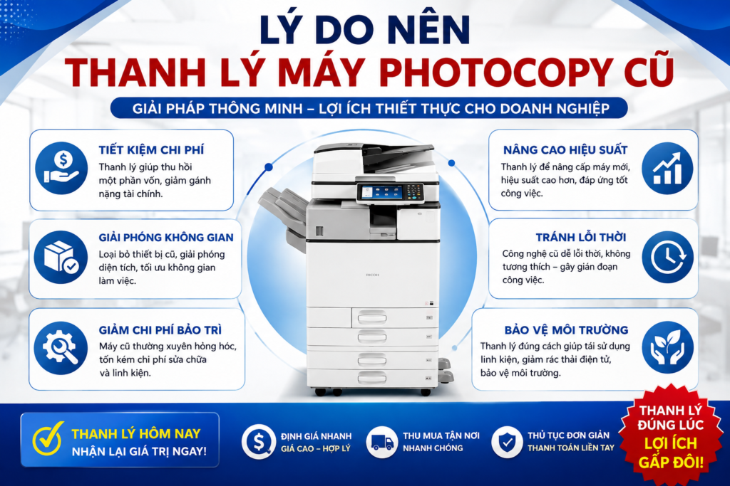 Chuyên thu mua máy photocopy cũ Gò Vấp