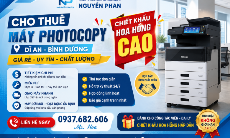 Dịch vụ cho Thuê máy photocopy dĩ an