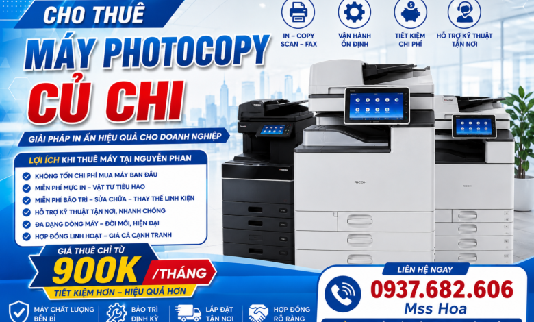 Chuyên Cho thuê máy PHOTOCOPY củ chi